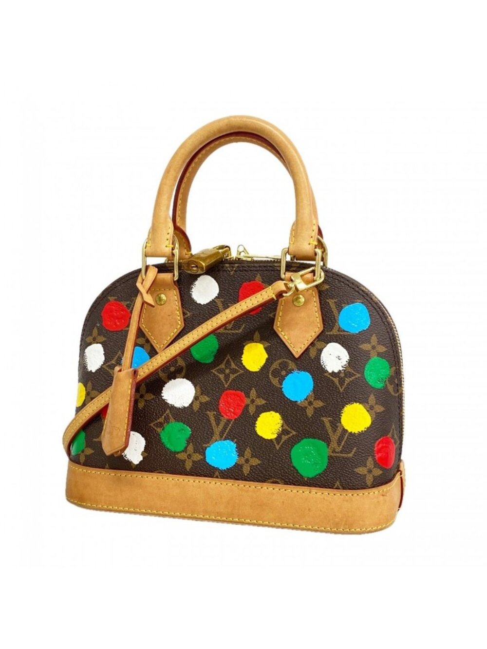 Louis Vuitton Handbag Monogram Alma BB Brown Multicolor 2-Way Bag Yayoi Kusama - Picture 1 of 10